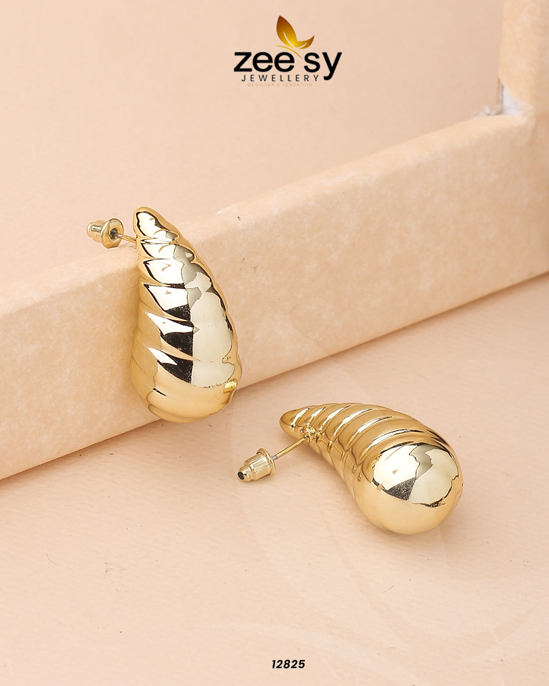 Hyperbola Drop Earrings - by - Libasekhas UK - Registered Vendor of : Zeesy - 100% Original Designer Dresss
