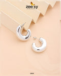 C-Type Stud Earrings - by - Libasekhas UK - Registered Vendor of : Zeesy - 100% Original Designer Dresss