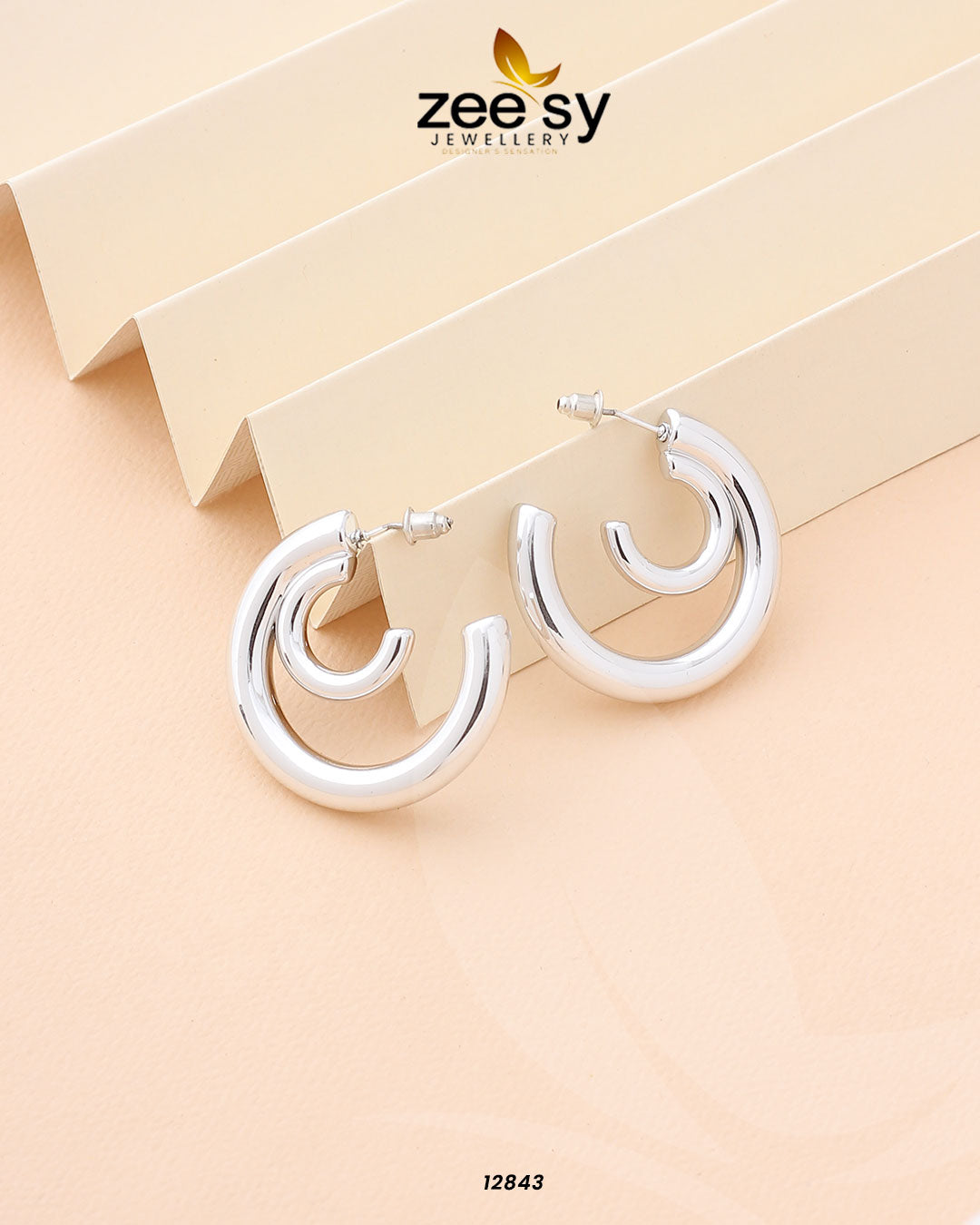 Arc Earrings - by - Libasekhas UK - Registered Vendor of : Zeesy - 100% Original Designer Dresss