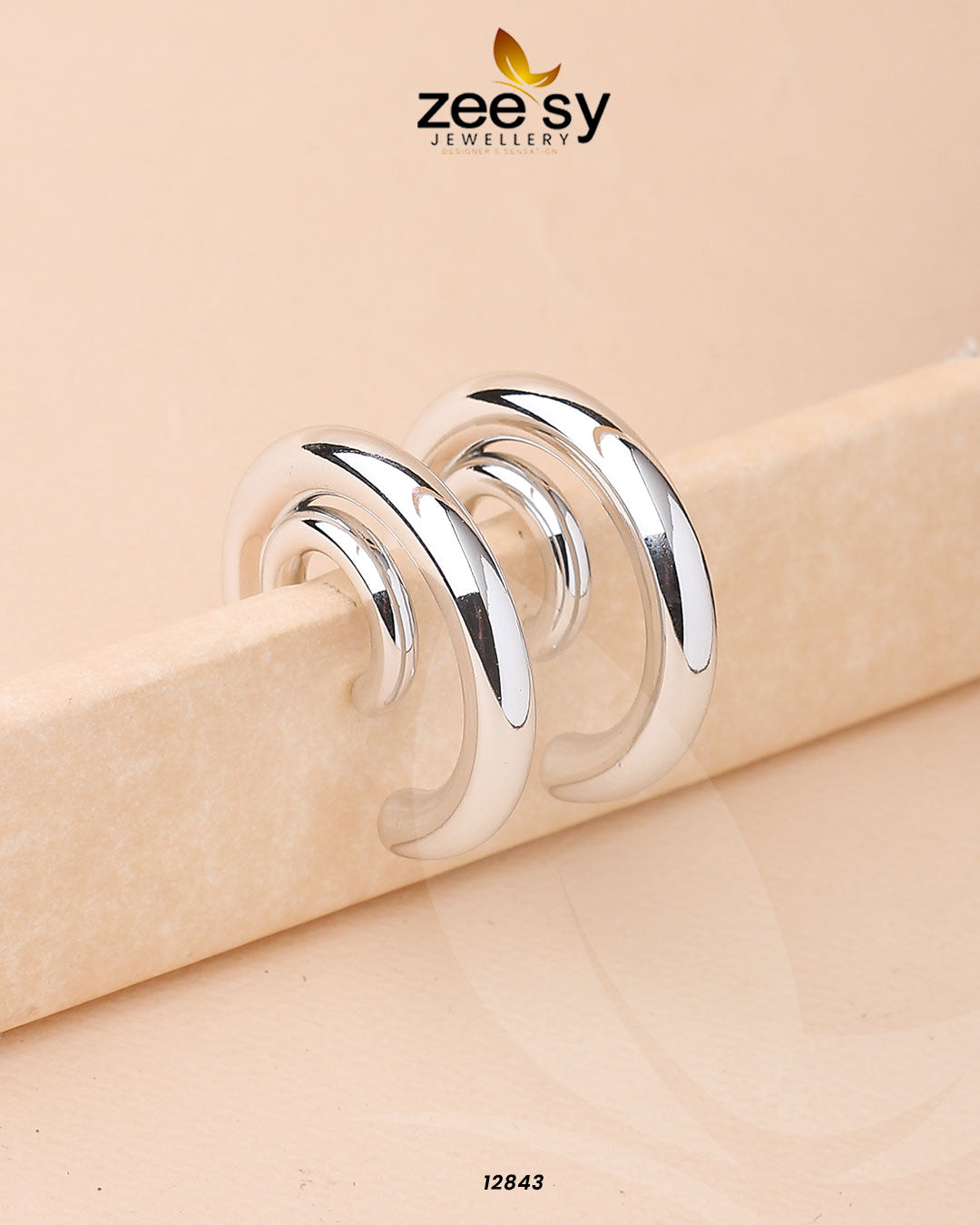 Arc Earrings - by - Libasekhas UK - Registered Vendor of : Zeesy - 100% Original Designer Dresss