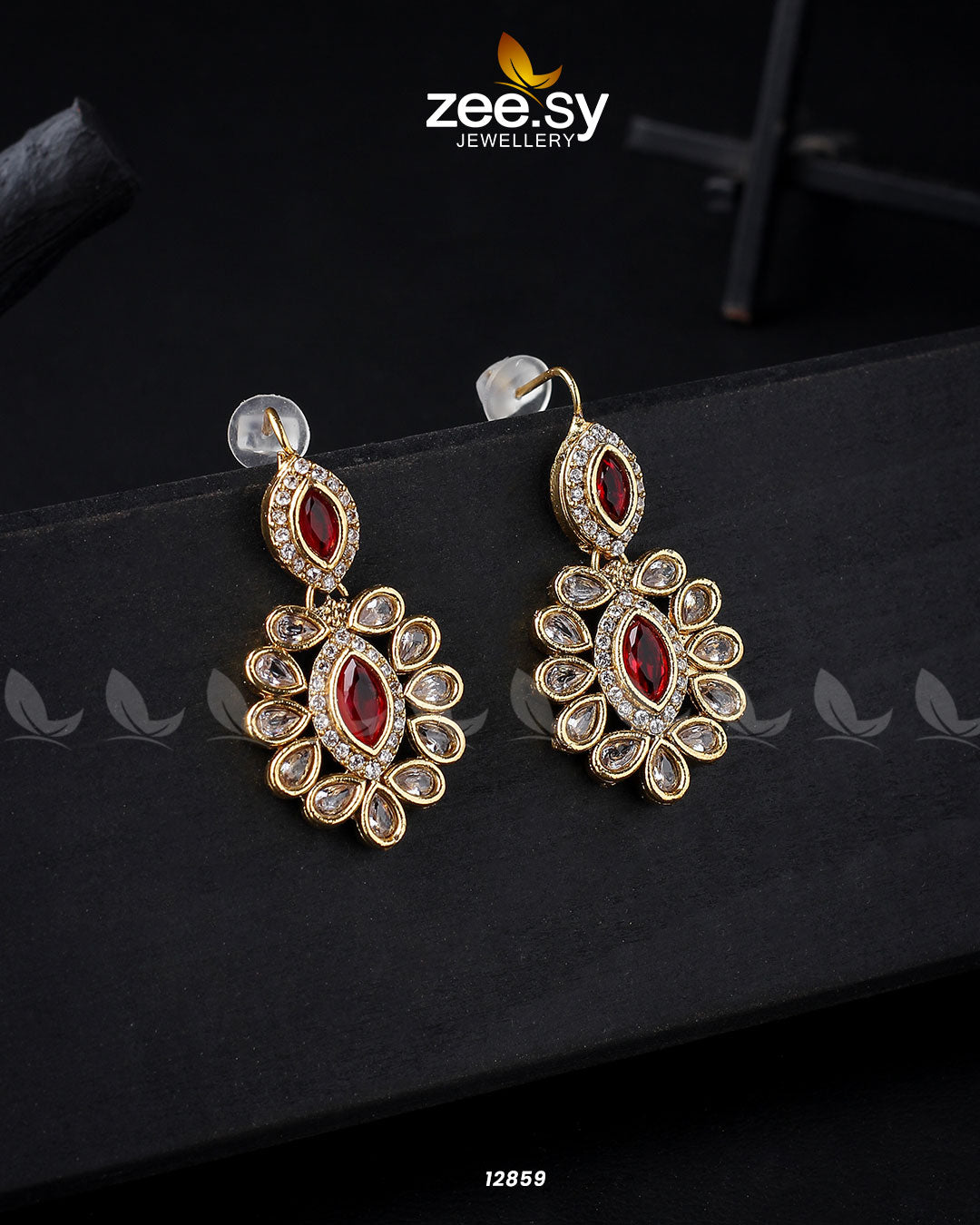 Petunia Earrings - by - Libasekhas UK - Registered Vendor of : Zeesy - 100% Original Designer Dresss