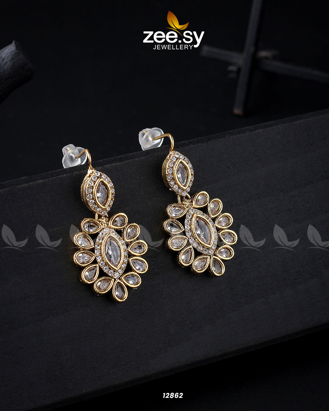 Petunia Earrings - by - Libasekhas UK - Registered Vendor of : Zeesy - 100% Original Designer Dresss