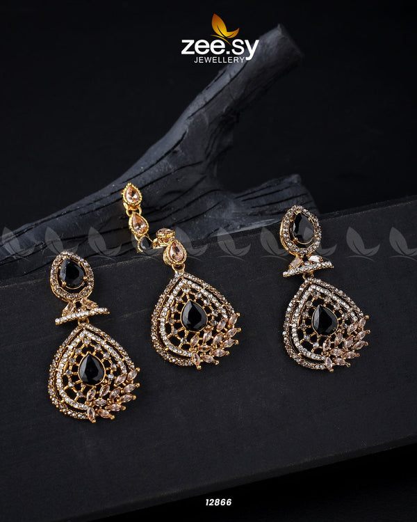 Plumeria Earrings - by - Libasekhas UK - Registered Vendor of : Zeesy - 100% Original Designer Dresss
