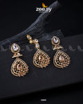 Plumeria Earrings - by - Libasekhas UK - Registered Vendor of : Zeesy - 100% Original Designer Dresss