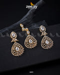 Plumeria Earrings - by - Libasekhas UK - Registered Vendor of : Zeesy - 100% Original Designer Dresss
