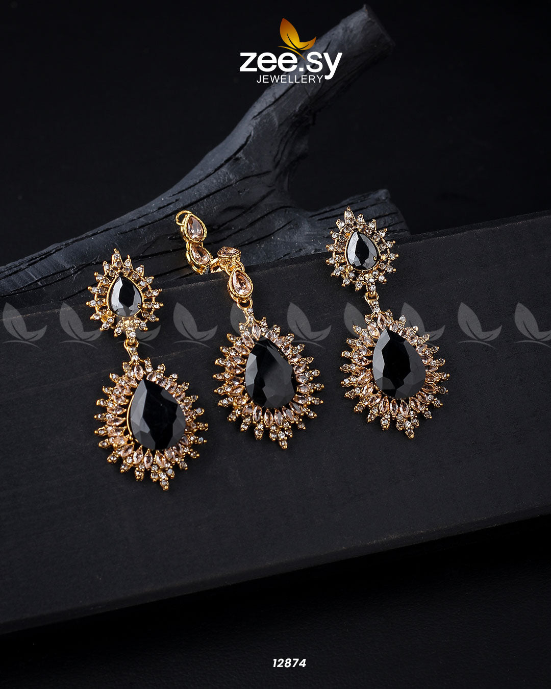 Lupine Earrings - by - Libasekhas UK - Registered Vendor of : Zeesy - 100% Original Designer Dresss