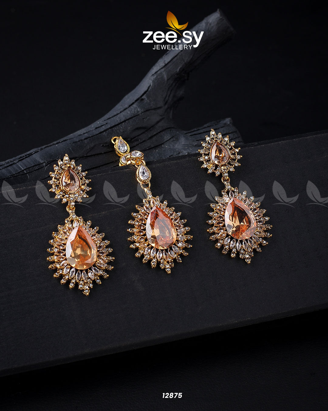Lupine Earrings - by - Libasekhas UK - Registered Vendor of : Zeesy - 100% Original Designer Dresss