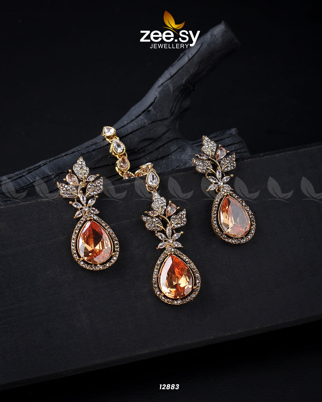Crocus Earrings - by - Libasekhas UK - Registered Vendor of : Zeesy - 100% Original Designer Dresss