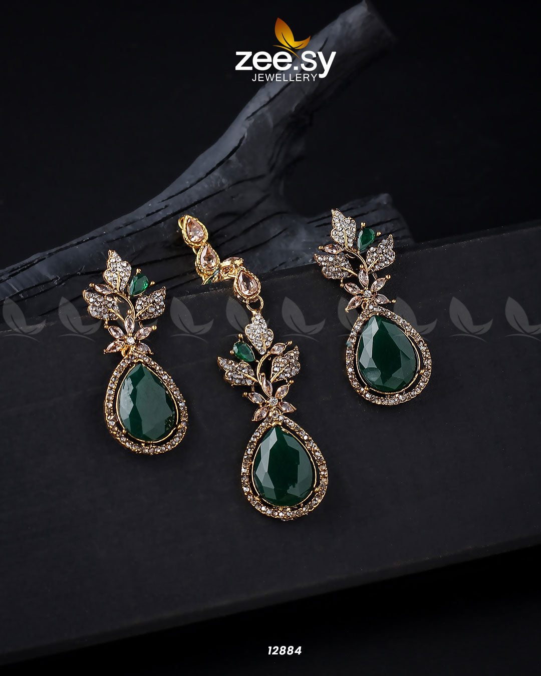 Crocus Earrings - by - Libasekhas UK - Registered Vendor of : Zeesy - 100% Original Designer Dresss