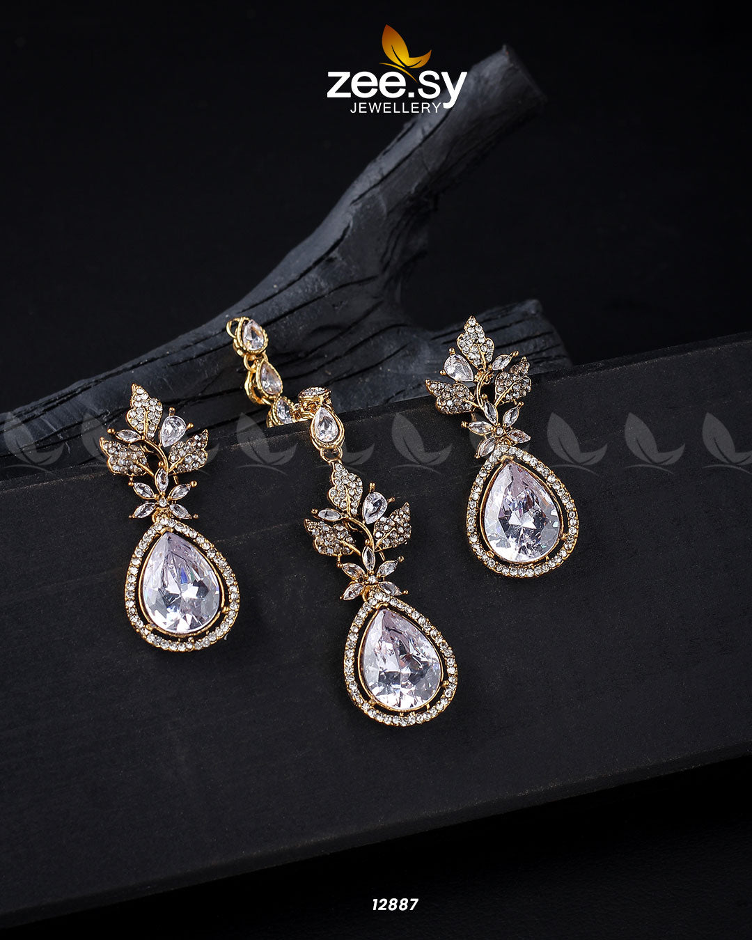 Crocus Earrings - by - Libasekhas UK - Registered Vendor of : Zeesy - 100% Original Designer Dresss
