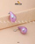 Clarkia Earrings - by - Libasekhas UK - Registered Vendor of : Zeesy - 100% Original Designer Dresss