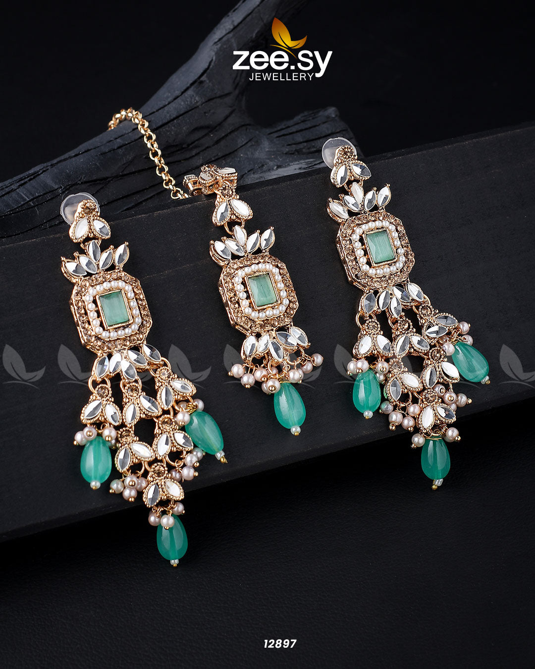 Dictamnus Earrings - by - Libasekhas UK - Registered Vendor of : Zeesy - 100% Original Designer Dresss