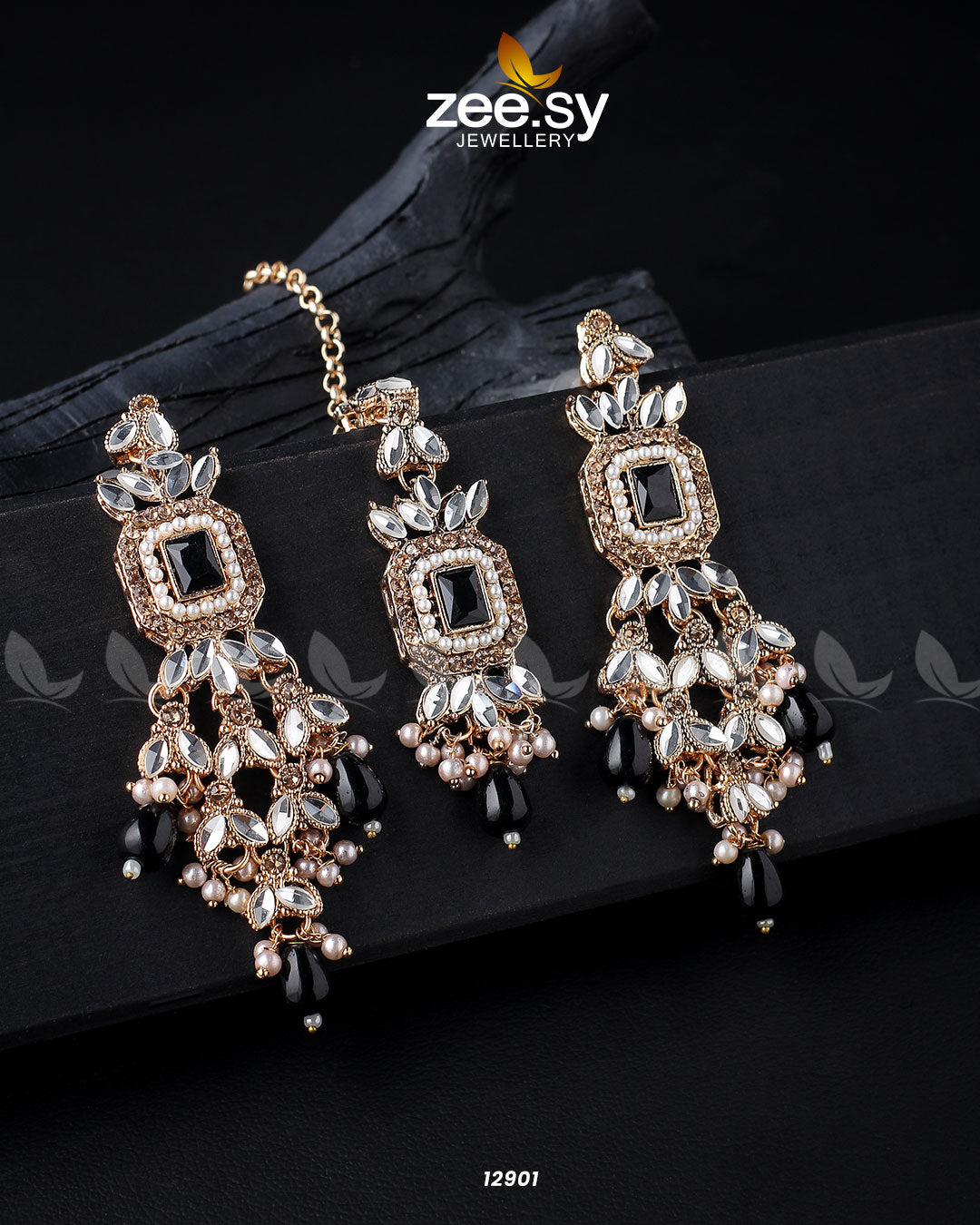 Dictamnus Earrings - by - Libasekhas UK - Registered Vendor of : Zeesy - 100% Original Designer Dresss