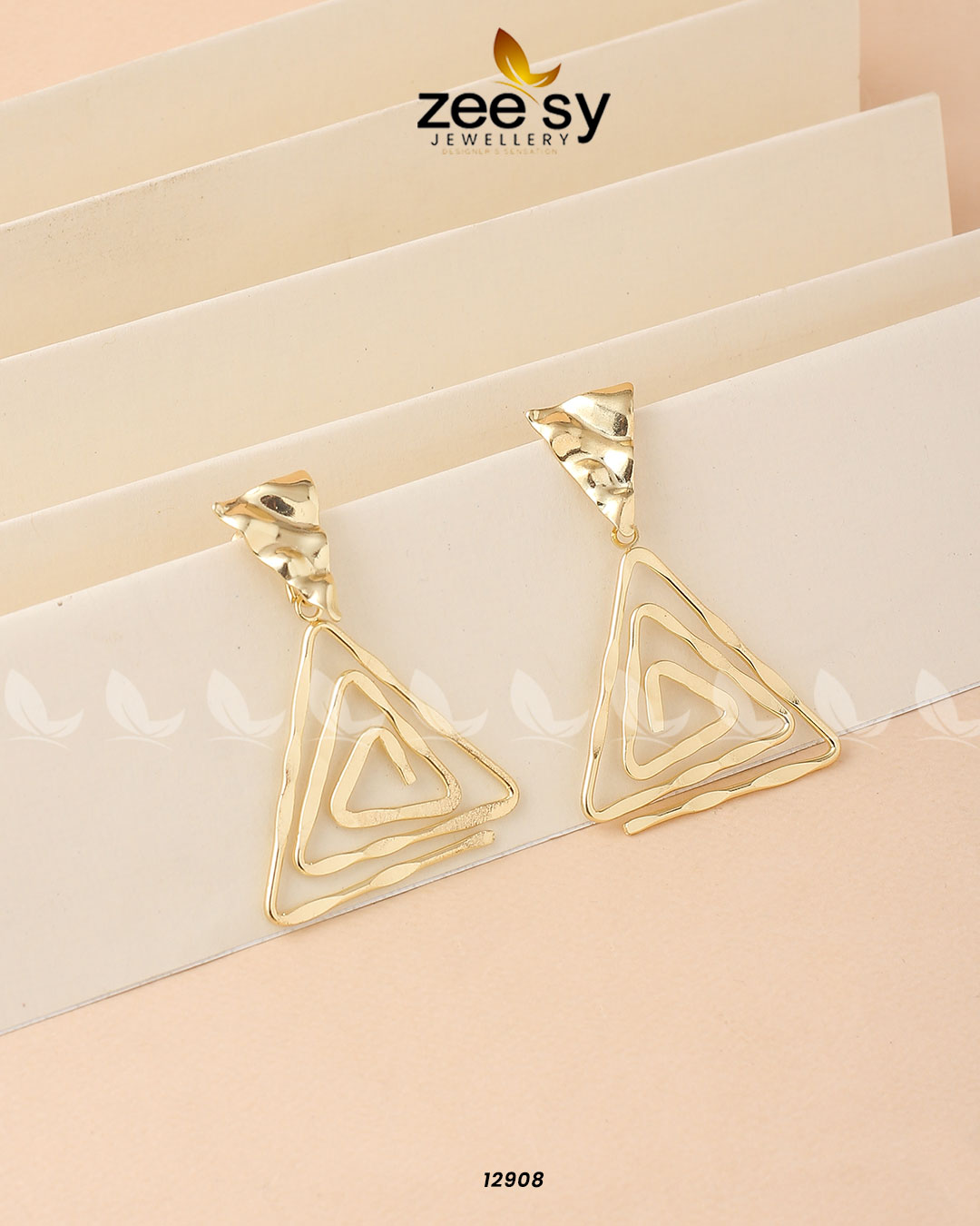 Begonia Earrings - by - Libasekhas UK - Registered Vendor of : Zeesy - 100% Original Designer Dresss