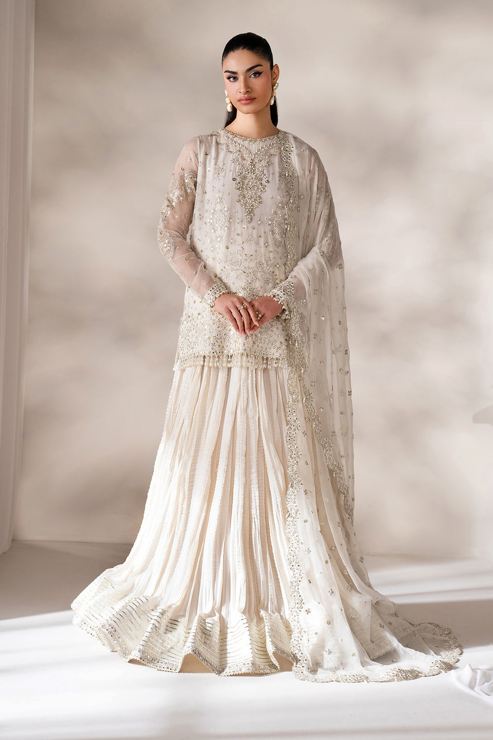 Baroque | Formals Collection | EMBROIDERED CHIFFON UF-4140 - by Libasekhas UK - Registered Vendor of : Baroque - 100% Original Designer Dress