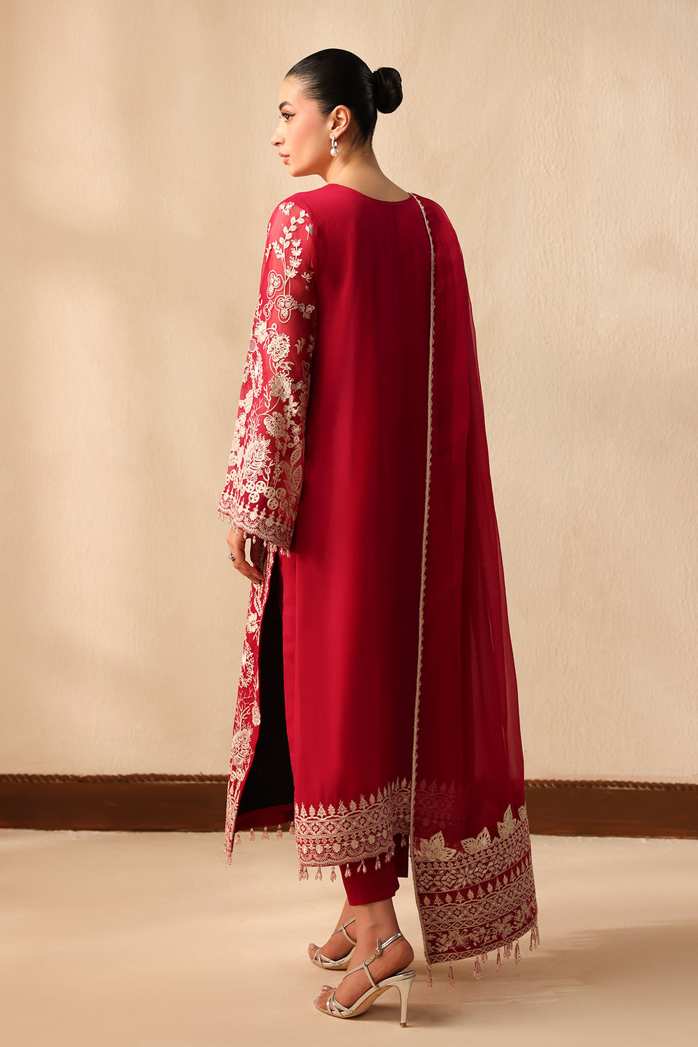 Baroque | Formals Collection | EMBROIDERED CHIFFON UF-4491 - by Libasekhas UK - Registered Vendor of : Baroque - 100% Original Designer Dress