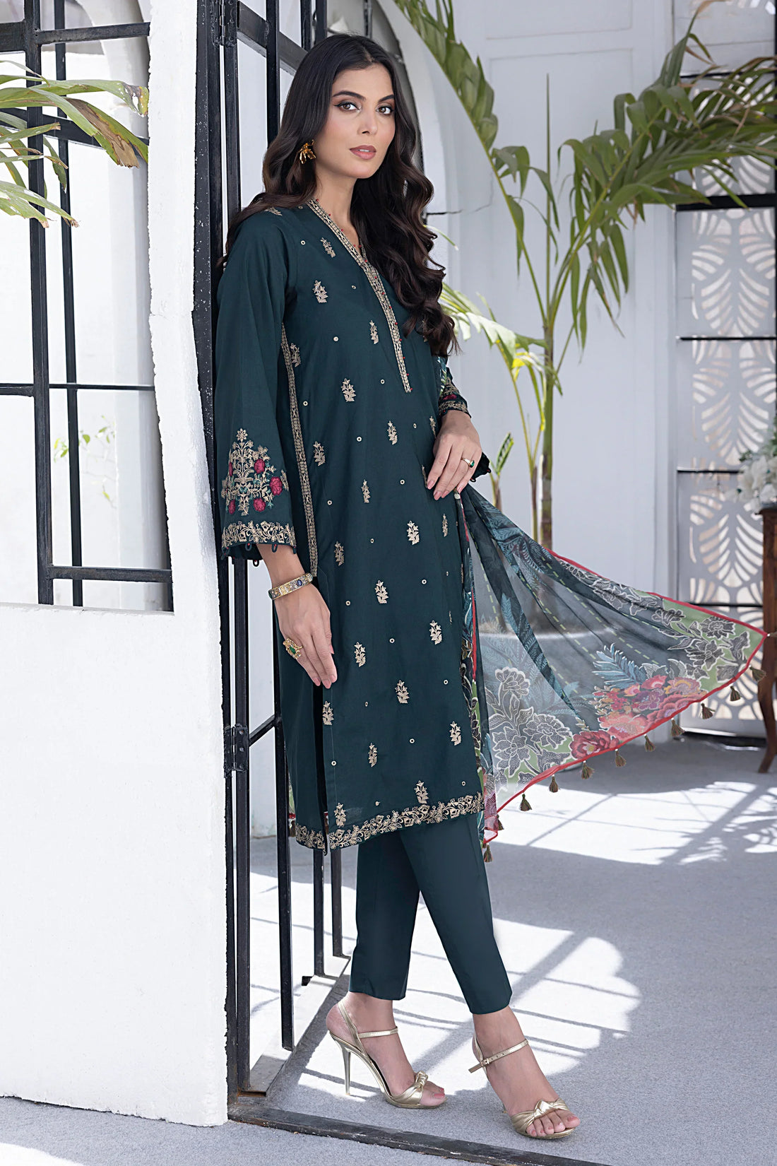LSM | Spring Embroidered | 0067 - by - Libasekhas UK - Registered Vendor of : LSM - 100% Original Designer Dresss