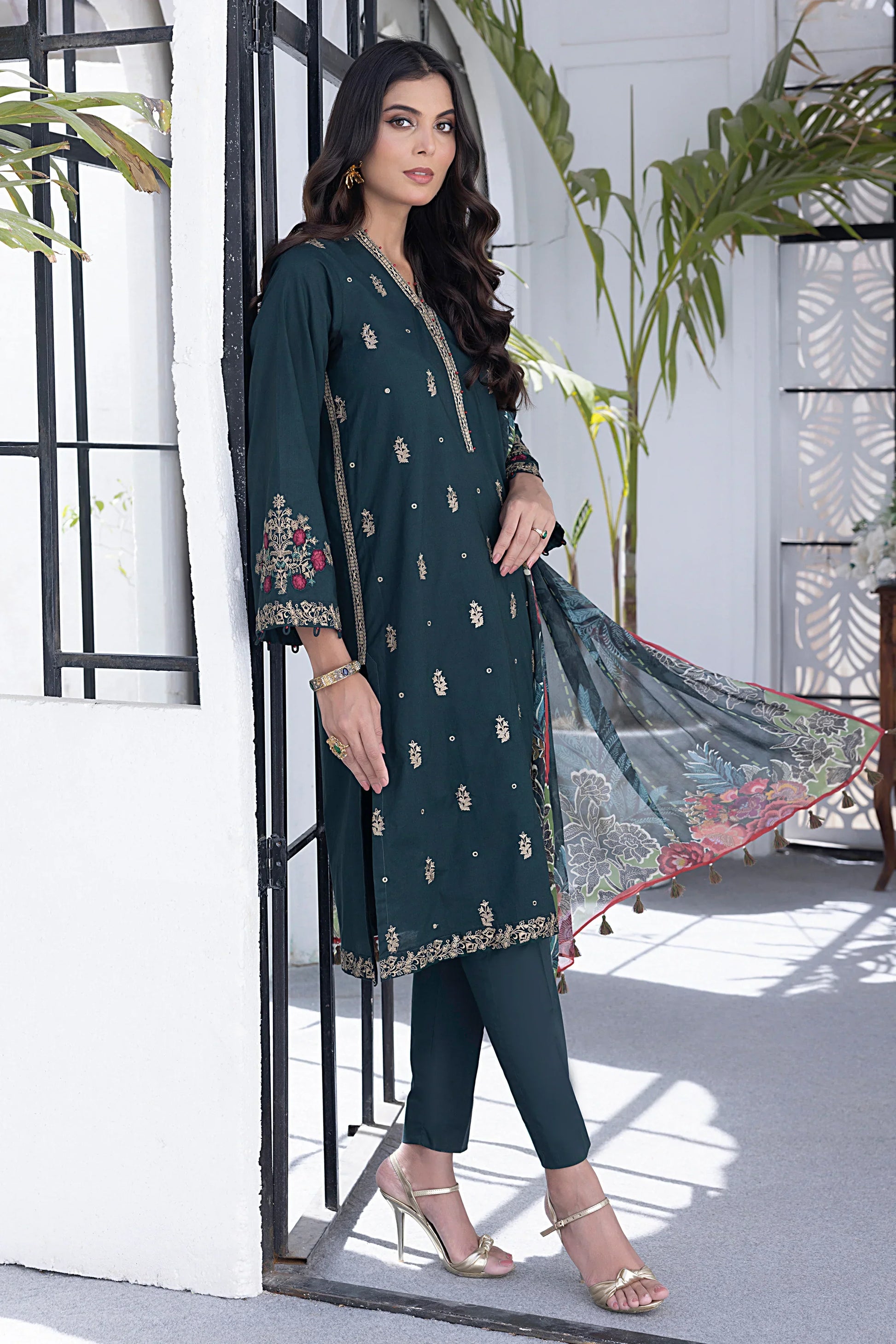 LSM | Spring Embroidered | 0067 - by - Libasekhas UK - Registered Vendor of : LSM - 100% Original Designer Dresss