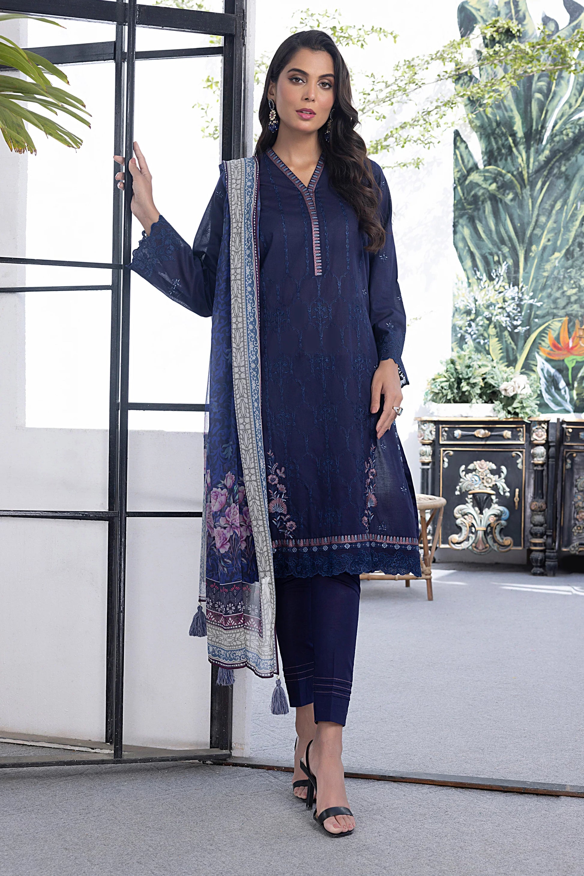 LSM | Spring Embroidered | 0122 - by - Libasekhas UK - Registered Vendor of : LSM - 100% Original Designer Dresss