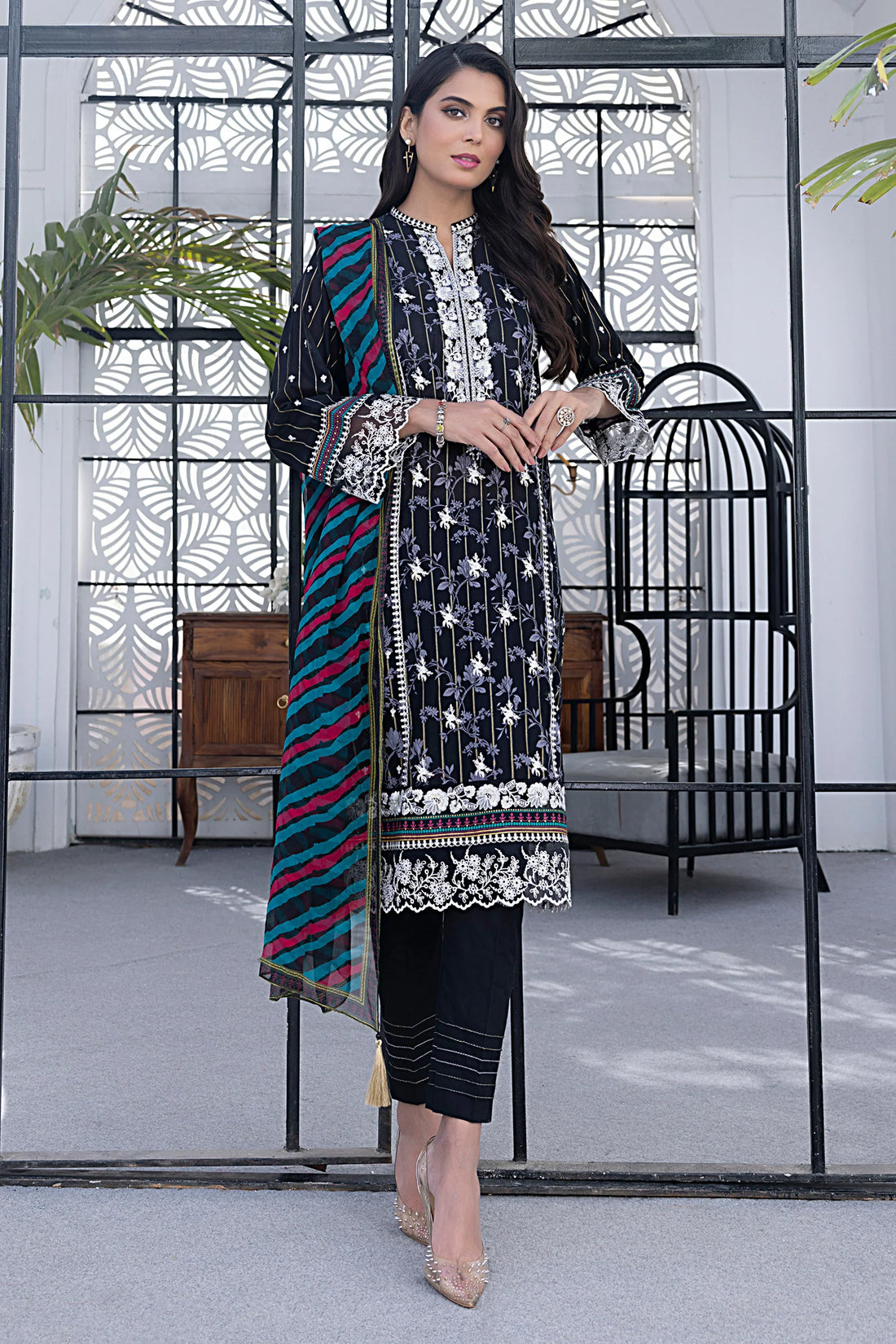 LSM | Spring Embroidered | 0171 - by - Libasekhas UK - Registered Vendor of : LSM - 100% Original Designer Dresss