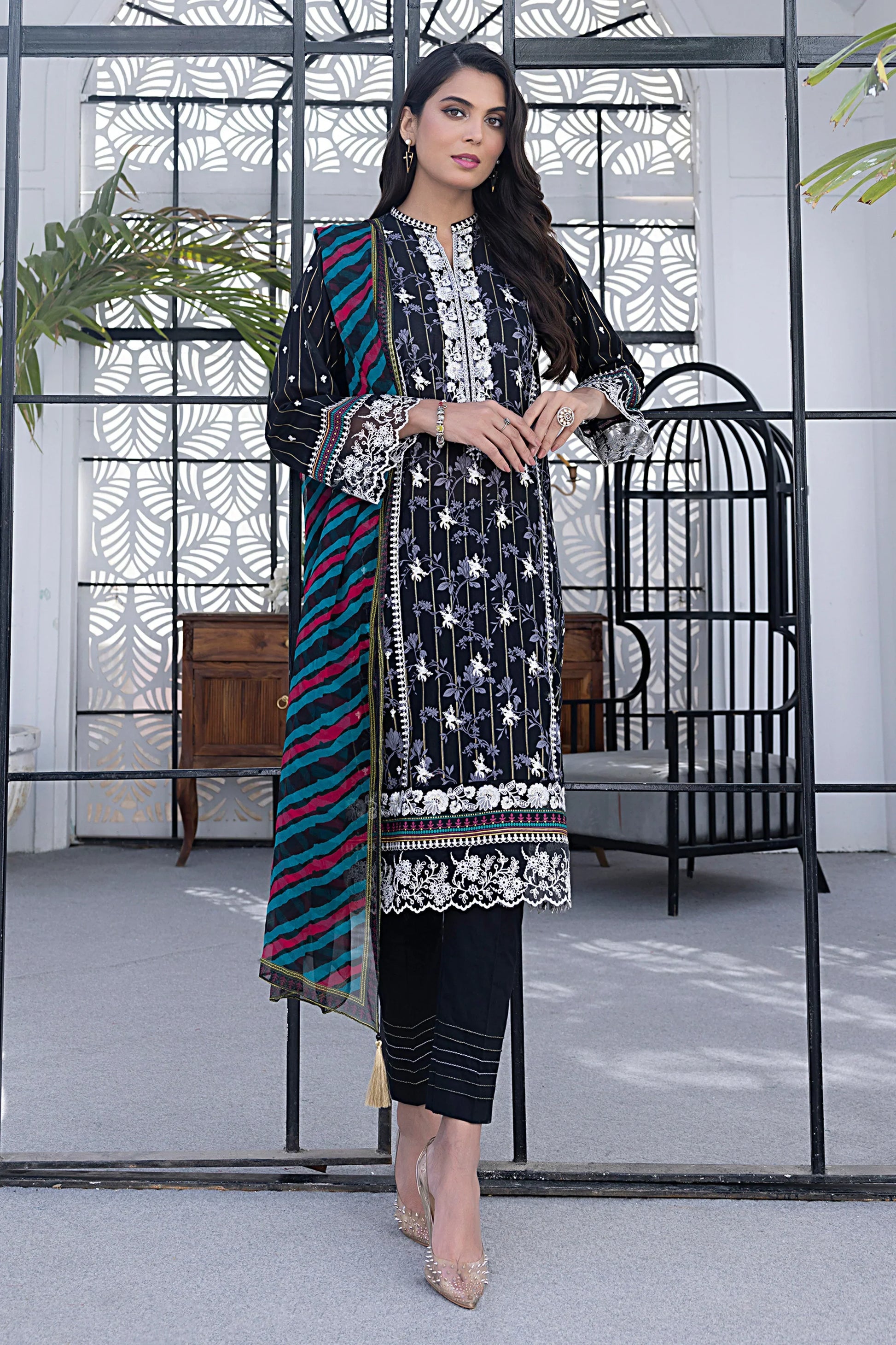 LSM | Spring Embroidered | 0171 - by - Libasekhas UK - Registered Vendor of : LSM - 100% Original Designer Dresss