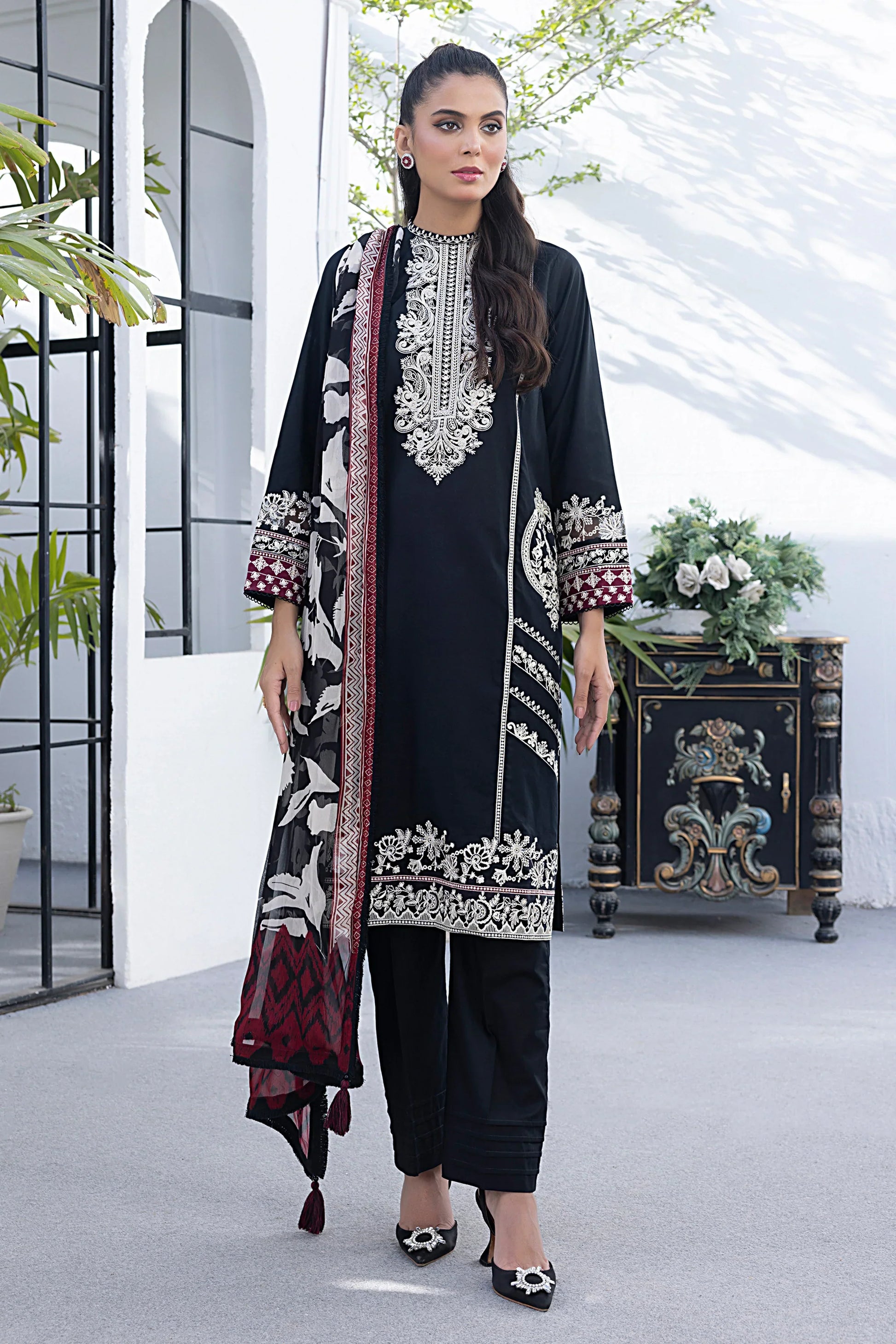 LSM | Spring Embroidered | 0021 - by - Libasekhas UK - Registered Vendor of : LSM - 100% Original Designer Dresss