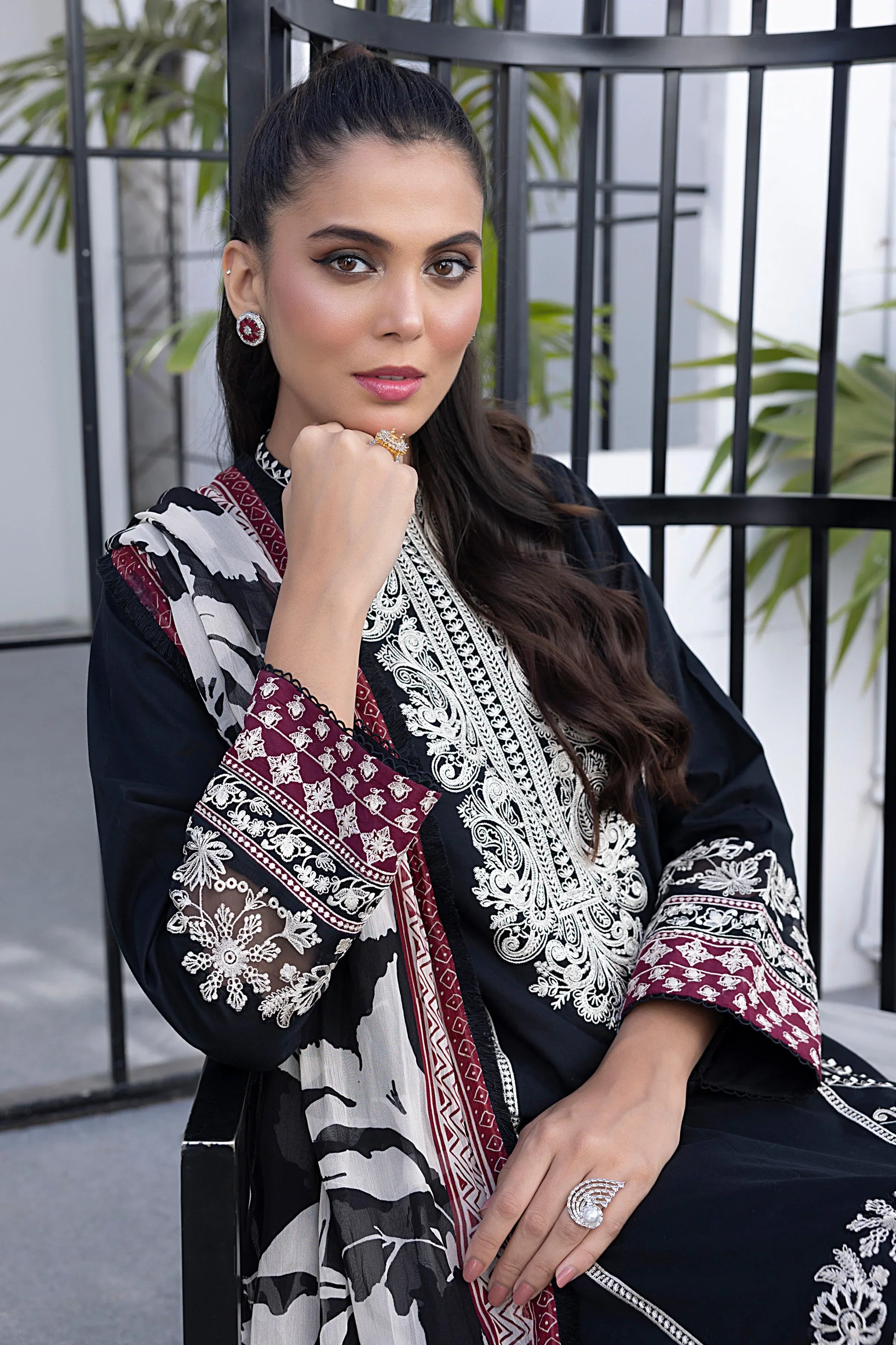 LSM | Spring Embroidered | 0021 - by - Libasekhas UK - Registered Vendor of : LSM - 100% Original Designer Dresss