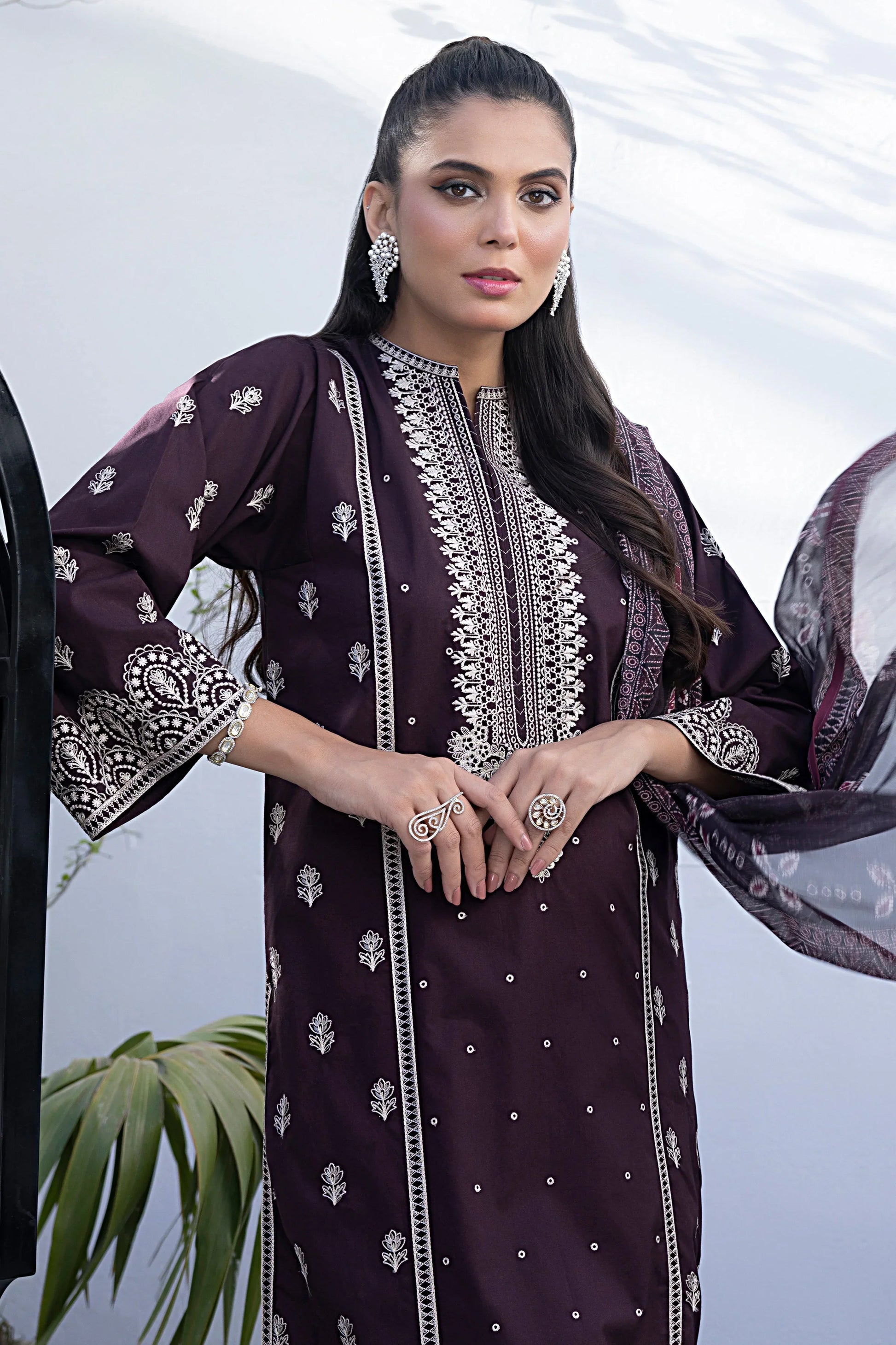LSM | Spring Embroidered | 0013 - by - Libasekhas UK - Registered Vendor of : LSM - 100% Original Designer Dresss