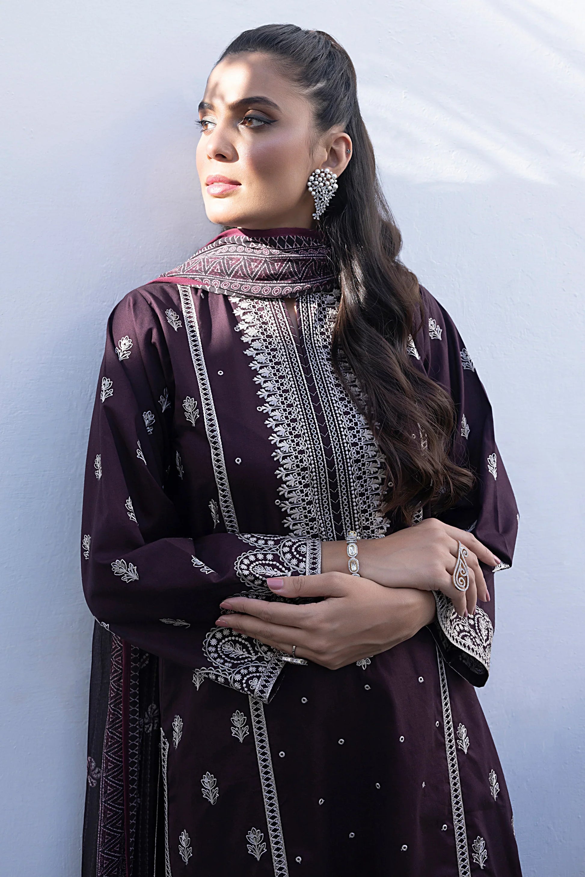LSM | Spring Embroidered | 0013 - by - Libasekhas UK - Registered Vendor of : LSM - 100% Original Designer Dresss