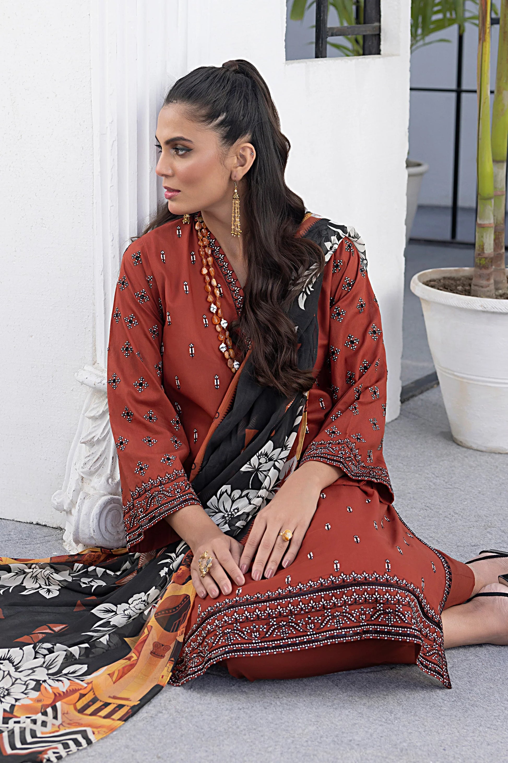 LSM | Spring Embroidered | 0179 - by - Libasekhas UK - Registered Vendor of : LSM - 100% Original Designer Dresss