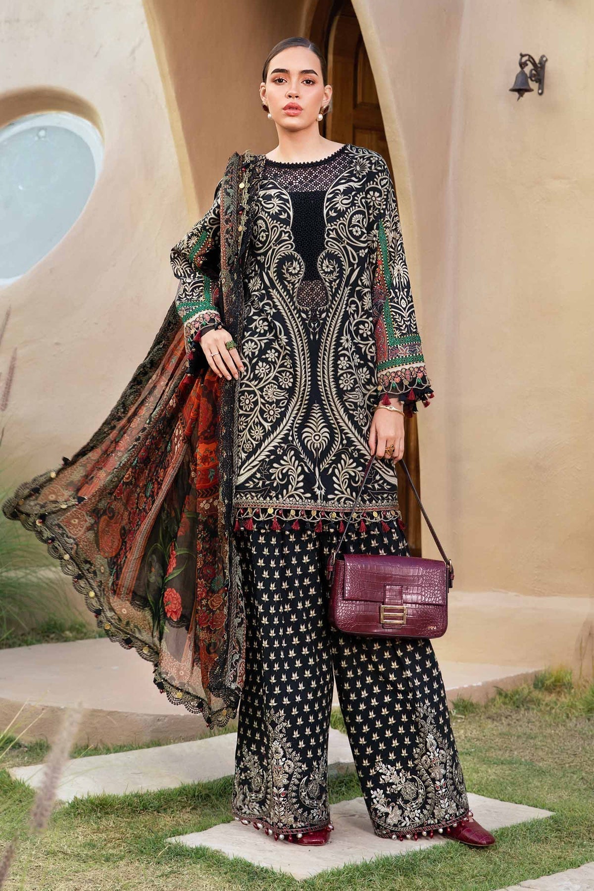 Maria B | M Prints 25 | MPT-2512-B - Ladies Clothes -  Libasekhas