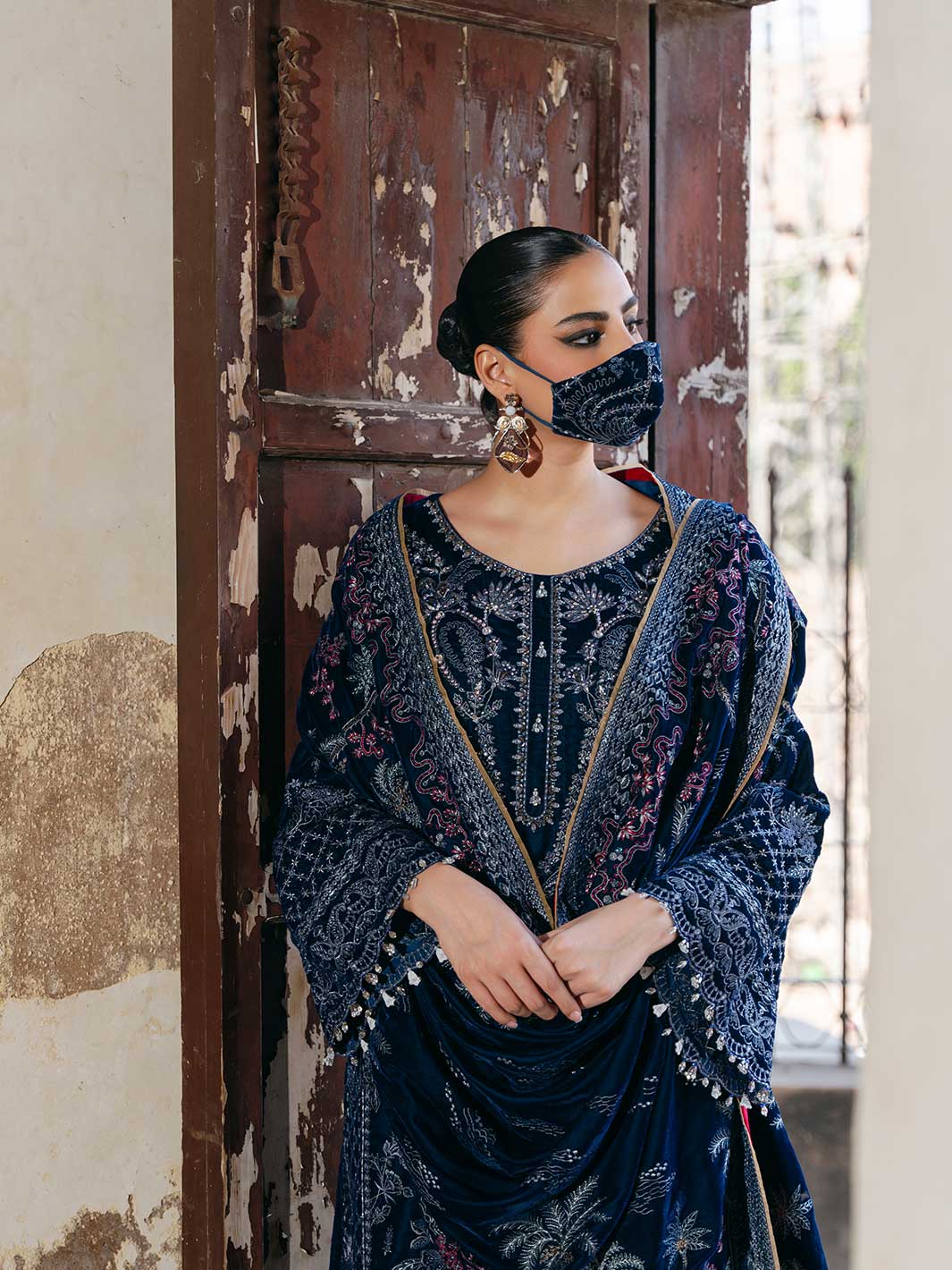 Flossie | Siara Velvet Formals | V-106 - A - by - Libasekhas UK - Registered Vendor of : Flossie - 100% Original Designer Dresss