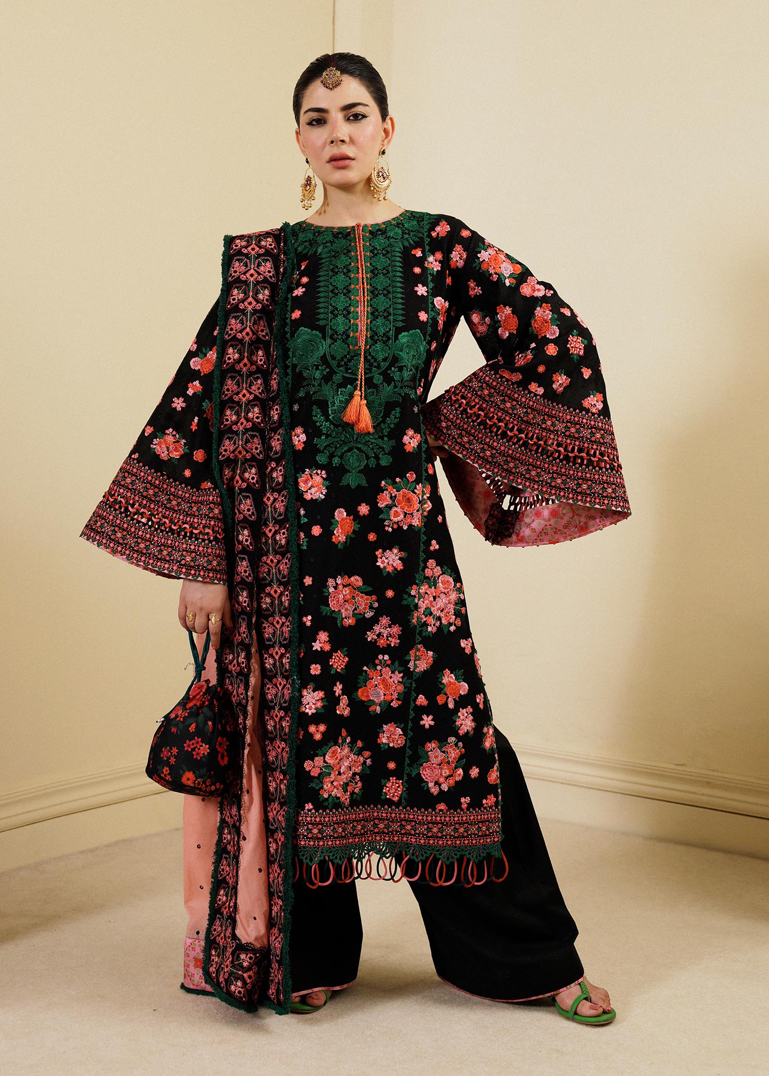 Hussain Rehar | Lawn SS 2023 | Noir - by - Libasekhas UK - Registered Vendor of : Hussain Rehar - 100% Original Designer Dresss
