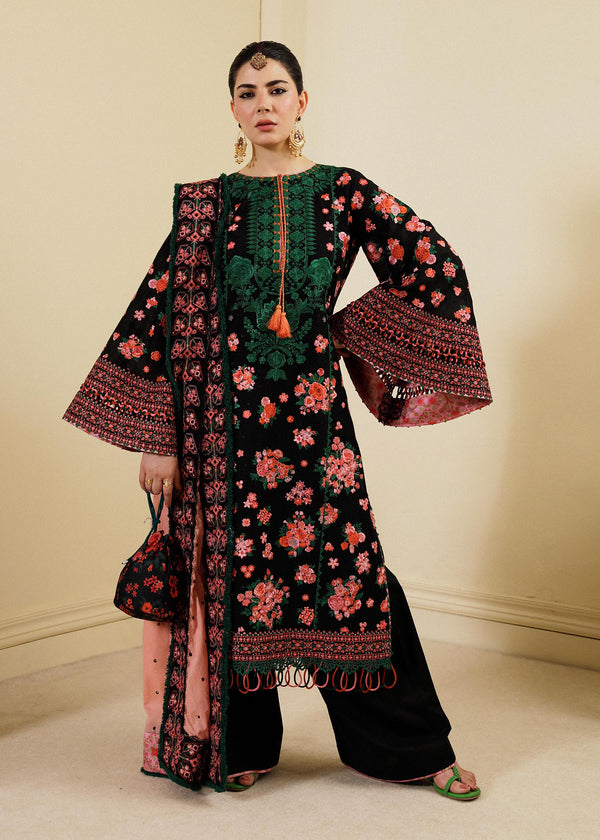 Hussain Rehar | Lawn SS 2023 | Noir - by - Libasekhas UK - Registered Vendor of : Hussain Rehar - 100% Original Designer Dresss