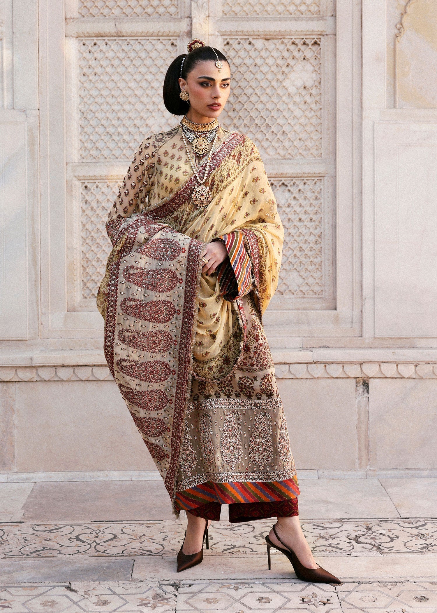 Hussain Rehar | Luxury Pret AW 25 | Marigale - by Libasekhas UK - Registered Vendor of : Hussain Rehar - 100% Original Designer Dress