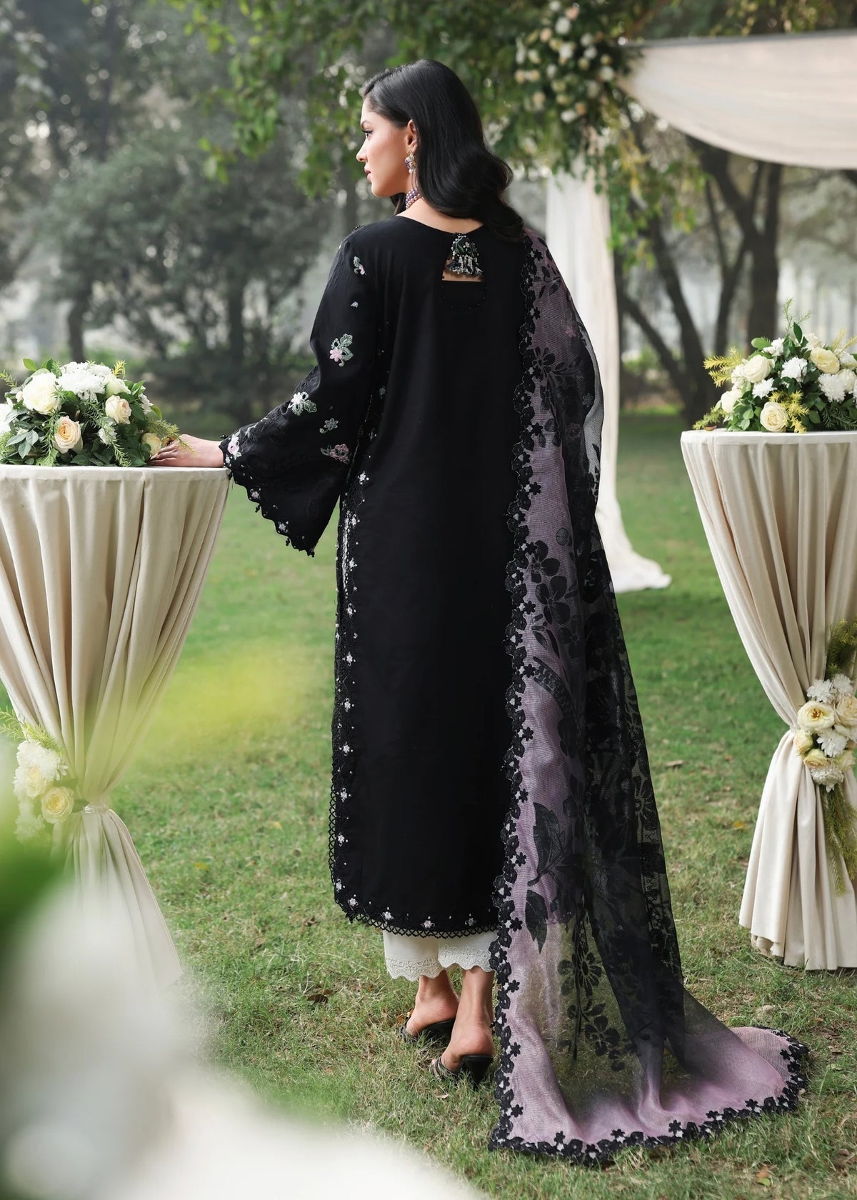 Sardinia | Tales of Petals | MIDNIGHT BLOOM - by Libasekhas UK - Registered Vendor of : Sardinia - 100% Original Designer Dress