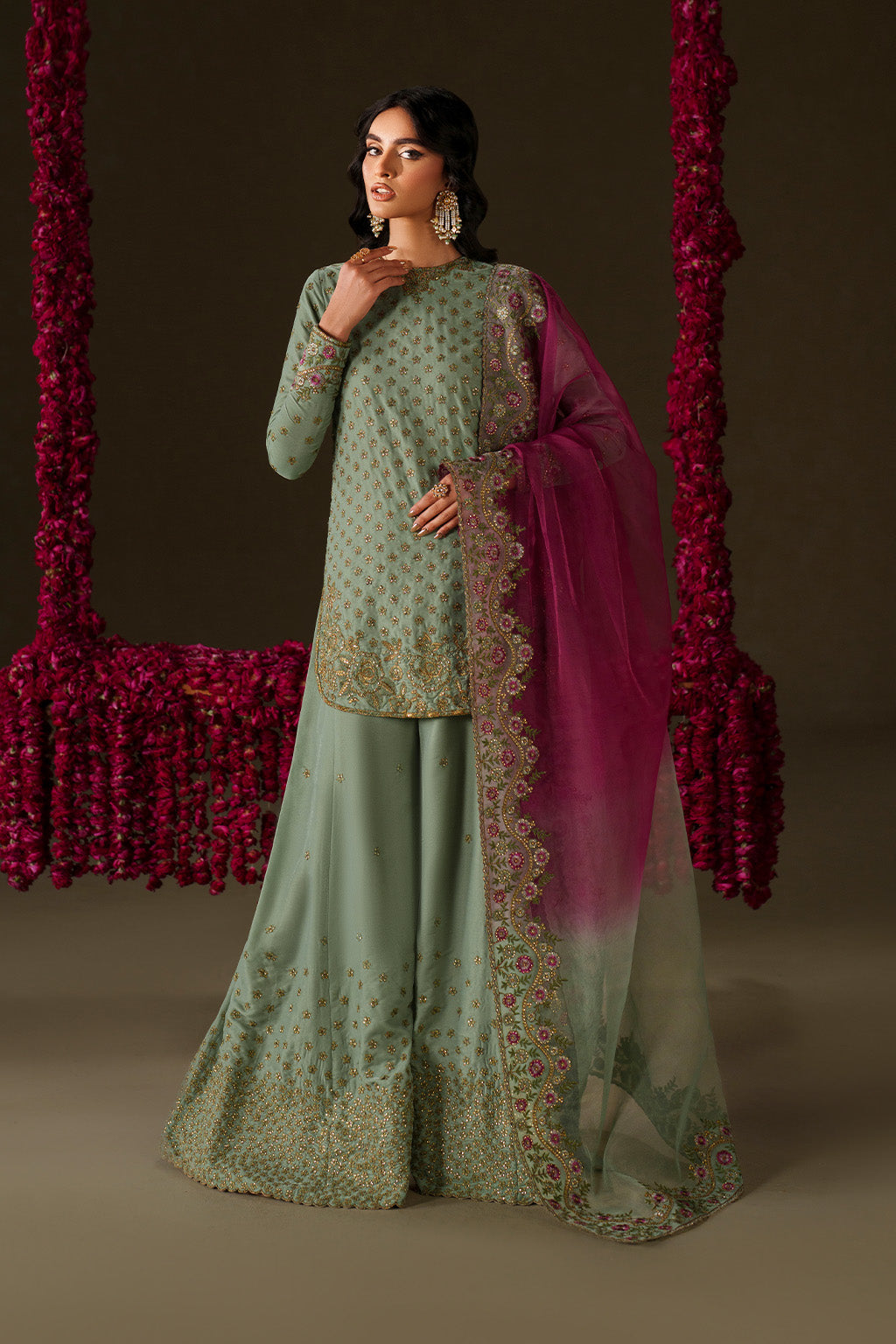 Iznik | Velvet 25 | IV-73 Embroidered Velvet - by Libasekhas UK - Registered Vendor of : Iznik - 100% Original Designer Dress