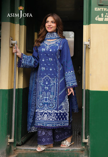 Asim Jofa | Summer Rhapsody | AJUBU-02 Embroidered Jacquard - by Libasekhas UK - Registered Vendor of : Asim Jofa - 100% Original Designer Dress