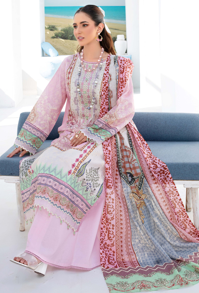 Humdum | Saira Bano Lawn 24 | D08 - by - Libasekhas UK - Registered Vendor of : HumDum - 100% Original Designer Dresss