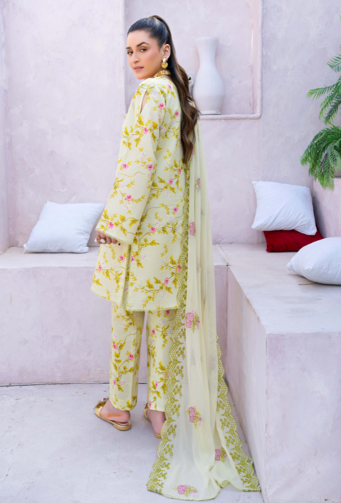 Humdum | Gardenia Lawn 24 | PLG 3 - D07 - by - Libasekhas UK - Registered Vendor of : HumDum - 100% Original Designer Dresss
