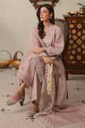 Cross Stitch | Chikankari Lawn 25 | MAUVE GLAM - by - Libasekhas UK - Registered Vendor of : Cross Stitch - 100% Original Designer Dresss