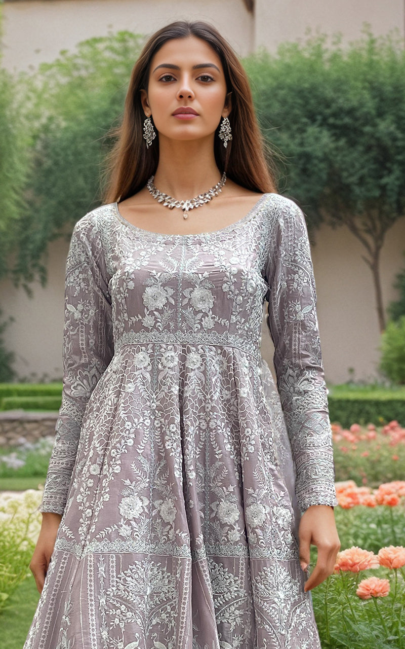 Threads and Motifs | Formal Dresses 25 | Embroidered Maxi - by Libasekhas UK - Registered Vendor of : Threads and Motifs - 100% Original Designer Dress
