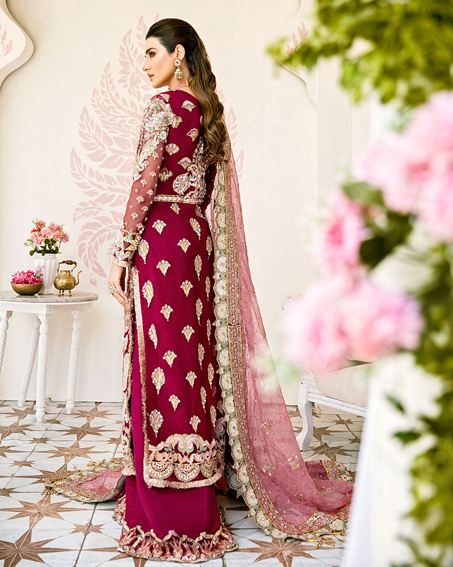 Gulaal | Wedding Formals | Pois Embroidered Net 3-Piece Suit WS-08 - by - Libasekhas UK - Registered Vendor of : Gulaal - 100% Original Designer Dresss