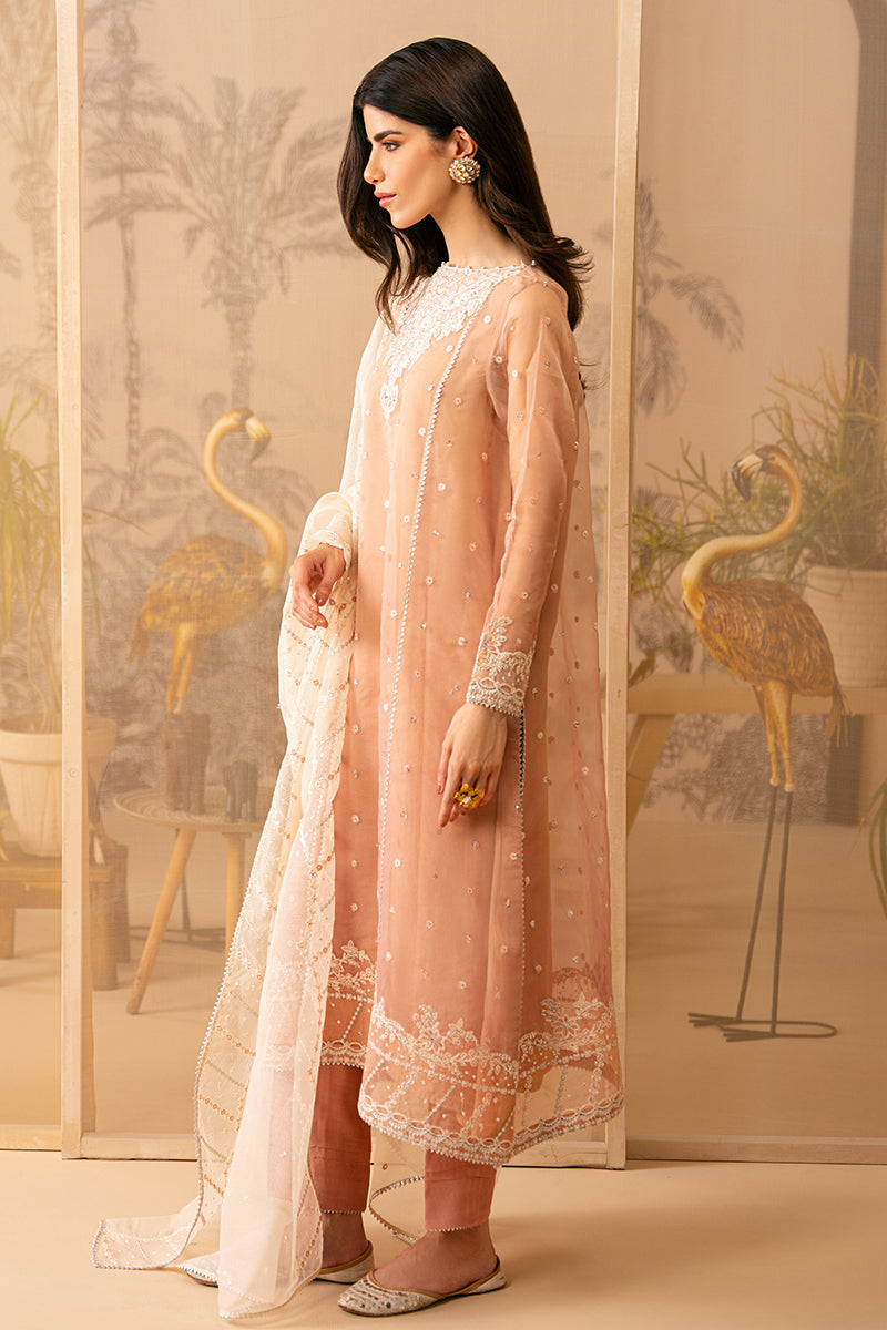 Cross Stitch | Luxe Atelier 24 | CORAL CASCADE - by - Libasekhas UK - Registered Vendor of : Cross Stitch - 100% Original Designer Dresss