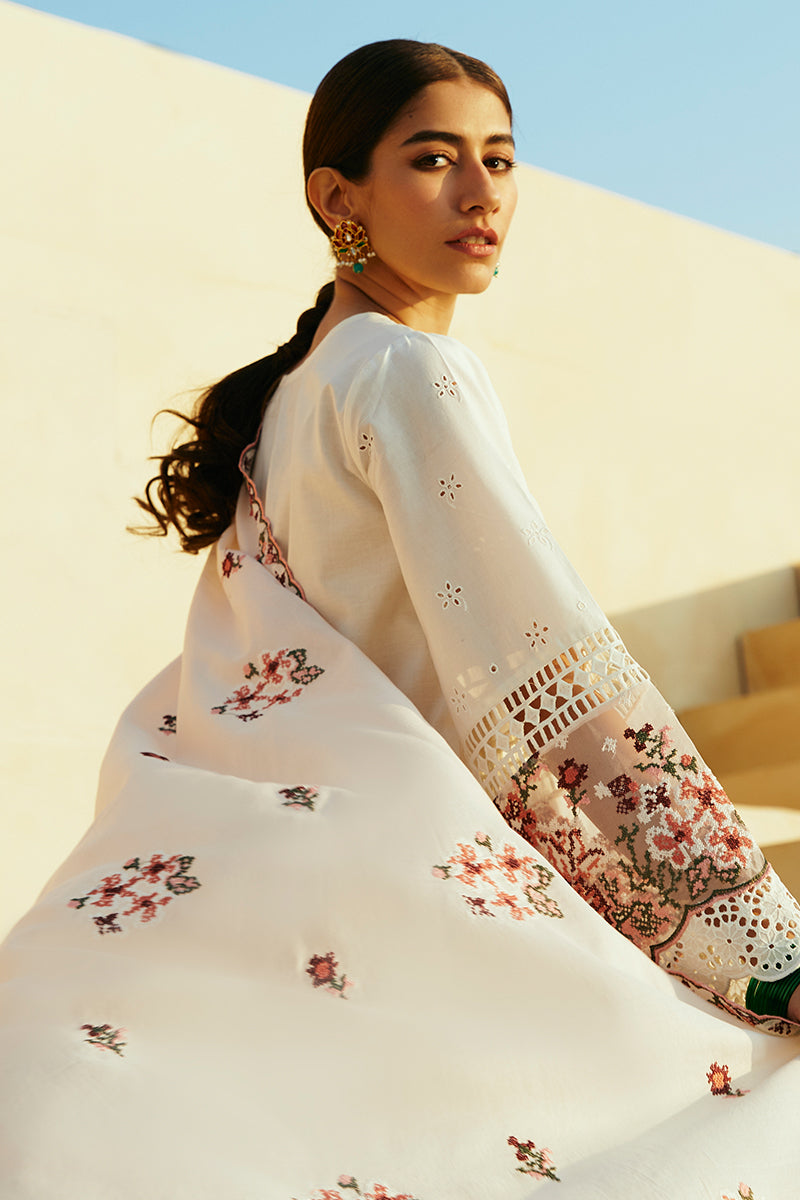 Cross Stitch | Premium Lawn 24 | PASTEL PINK - by - Libasekhas UK - Registered Vendor of : Cross Stitch - 100% Original Designer Dresss
