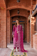 Farasha | Kaavish Lawn 24 | ROSY SOMBER - by - Libasekhas UK - Registered Vendor of : Farasha - 100% Original Designer Dresss