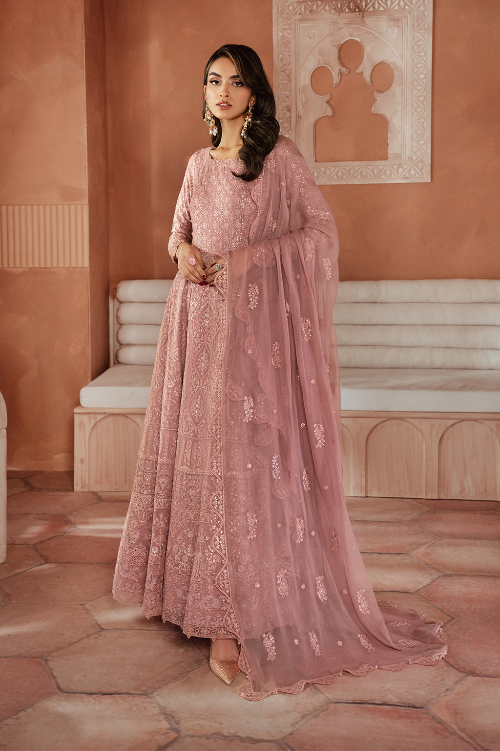 Iznik | Chiffon Kari | ICK-04 Embroidered Chiffon - by - Libasekhas UK - Registered Vendor of : Iznik - 100% Original Designer Dresss