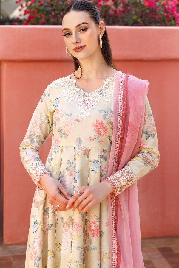 Farasha | Printed Essentials | Meadow Blush - by - Libasekhas UK - Registered Vendor of : Farasha - 100% Original Designer Dresss
