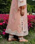 Mushq | The Secret Garden Lawn | Peach Blossom - by Libasekhas UK - Registered Vendor of : Mushq - 100% Original Designer Dress