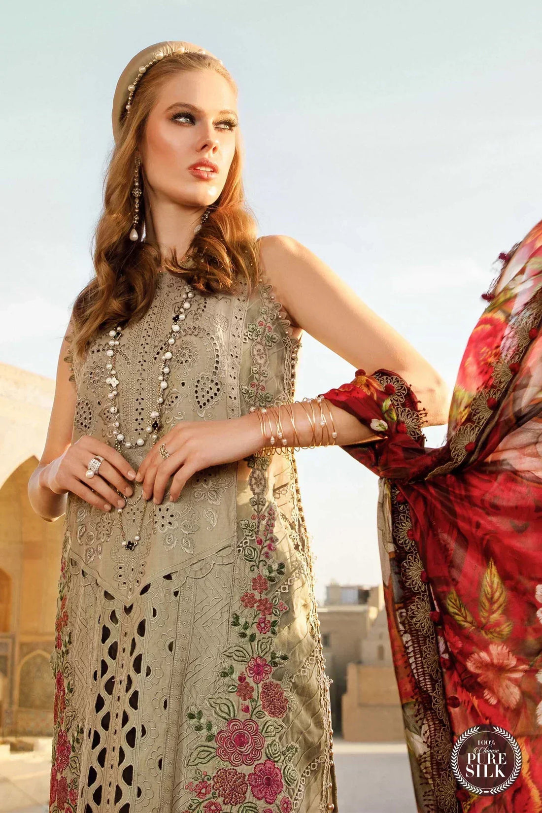 Maria B | Luxury Lawn | D-2313-A - by - Libasekhas UK - Registered Vendor of : Maria B - 100% Original Designer Dresss